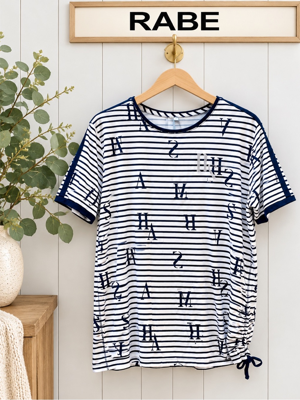 RABE - T-shirt rayé avec détails en strass - Taille 18 (CAN)